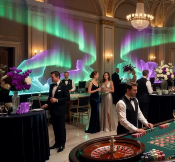 Elegancka gala z motywem kasynowym w stylu aurora